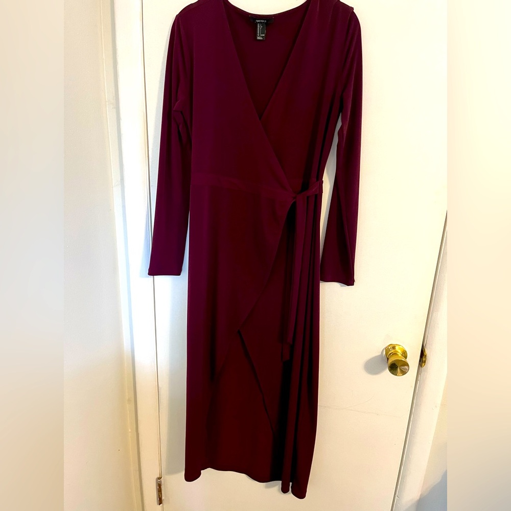 Forever 21 Maroon Wrap dress